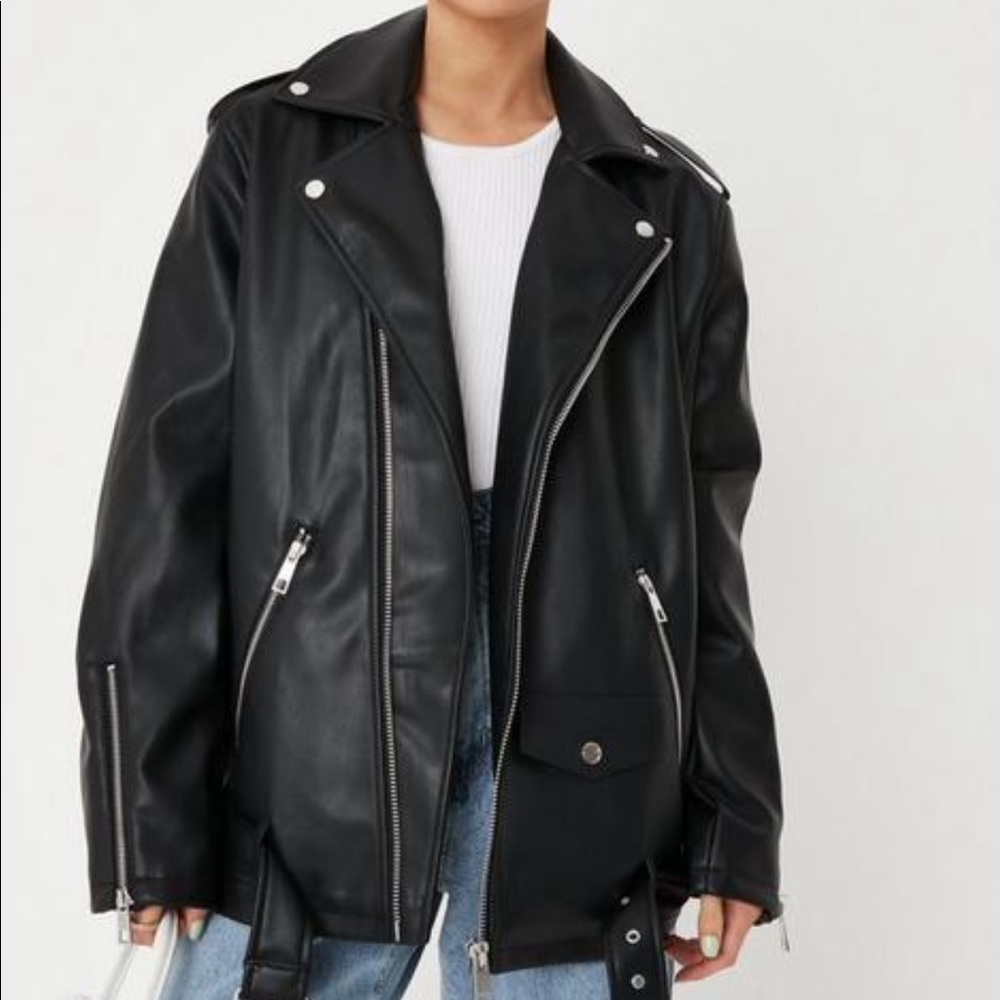 Missguided faux leather jacket